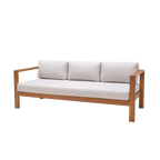 Mimosa Santo 3 Seater Timber Lounge with Cushion - Image 2 of 4