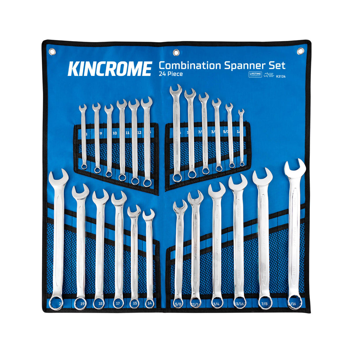 Kincrome 24 Piece Metric And Imperial Combination Spanner Set - Image 1 of 1