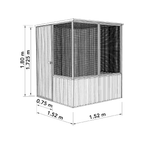 The Organic Garden Co 1.52 x 1.52 x 1.8m Pale Eucalypt Chicken Coop - Image 3 of 10