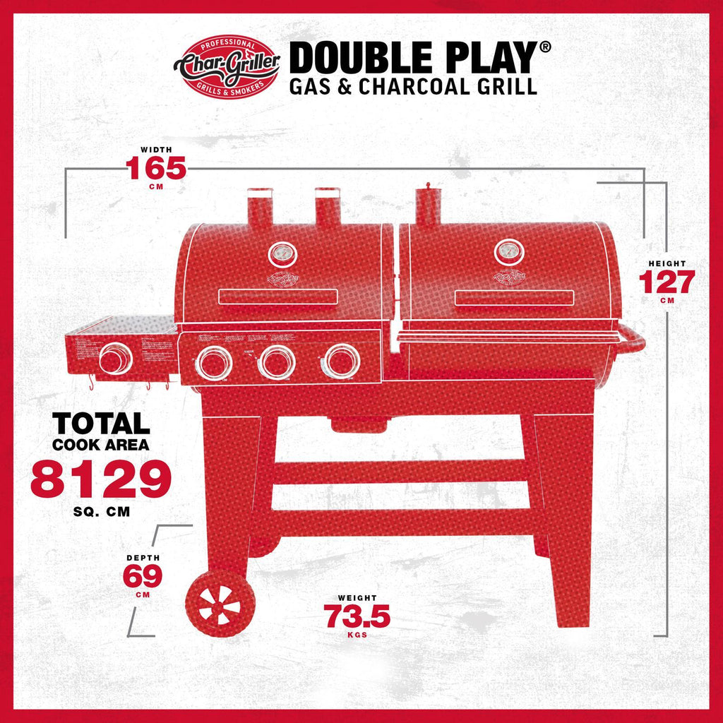 Char-Griller Double Play Dual Function BBQ - LCC27 - Image 6 of 9
